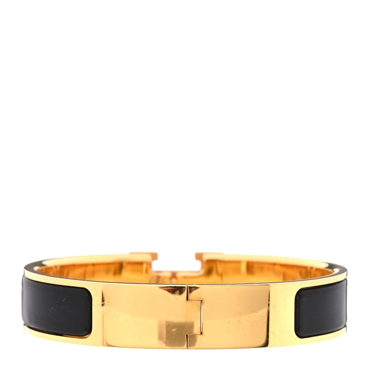 Hermes Enamel Narrow Clic Clac H Bracelet PM Black 3 of 5