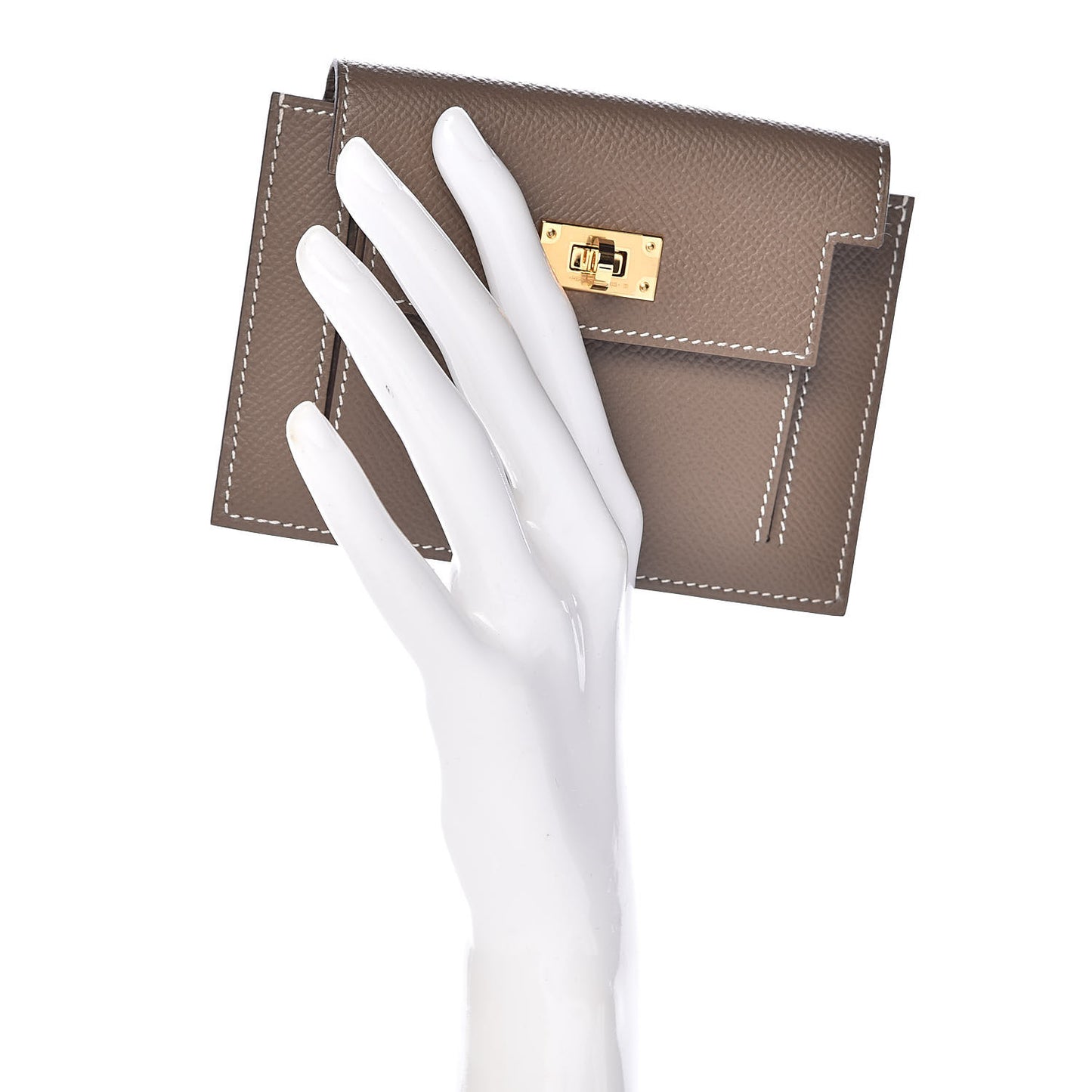 Epsom Kelly Pocket Compact Wallet Etoupe
