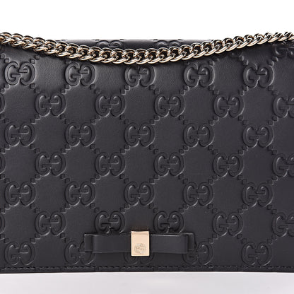 Gucci Guccissima Signature Bowy Chain Wallet Black 12 of 12