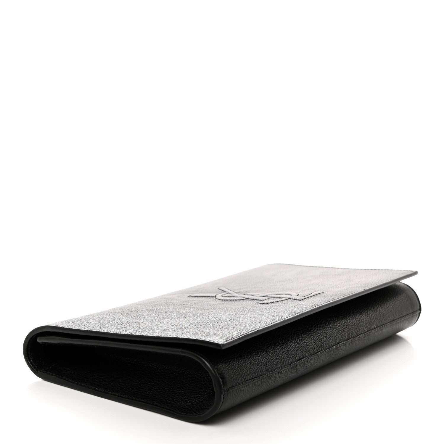 Saint Laurent Calfskin Monogram Large Belle De Jour Clutch Black 4 of 7