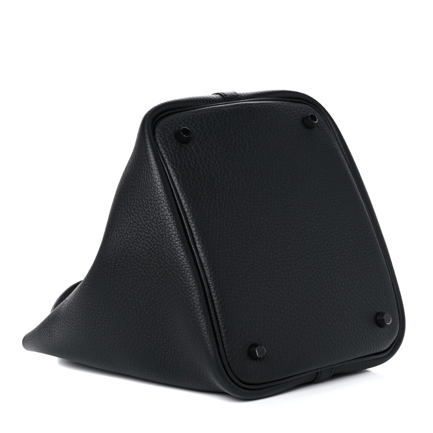 Hermes Taurillon Clemence Monochrome Picotin Lock 22 MM Black 4 of 12