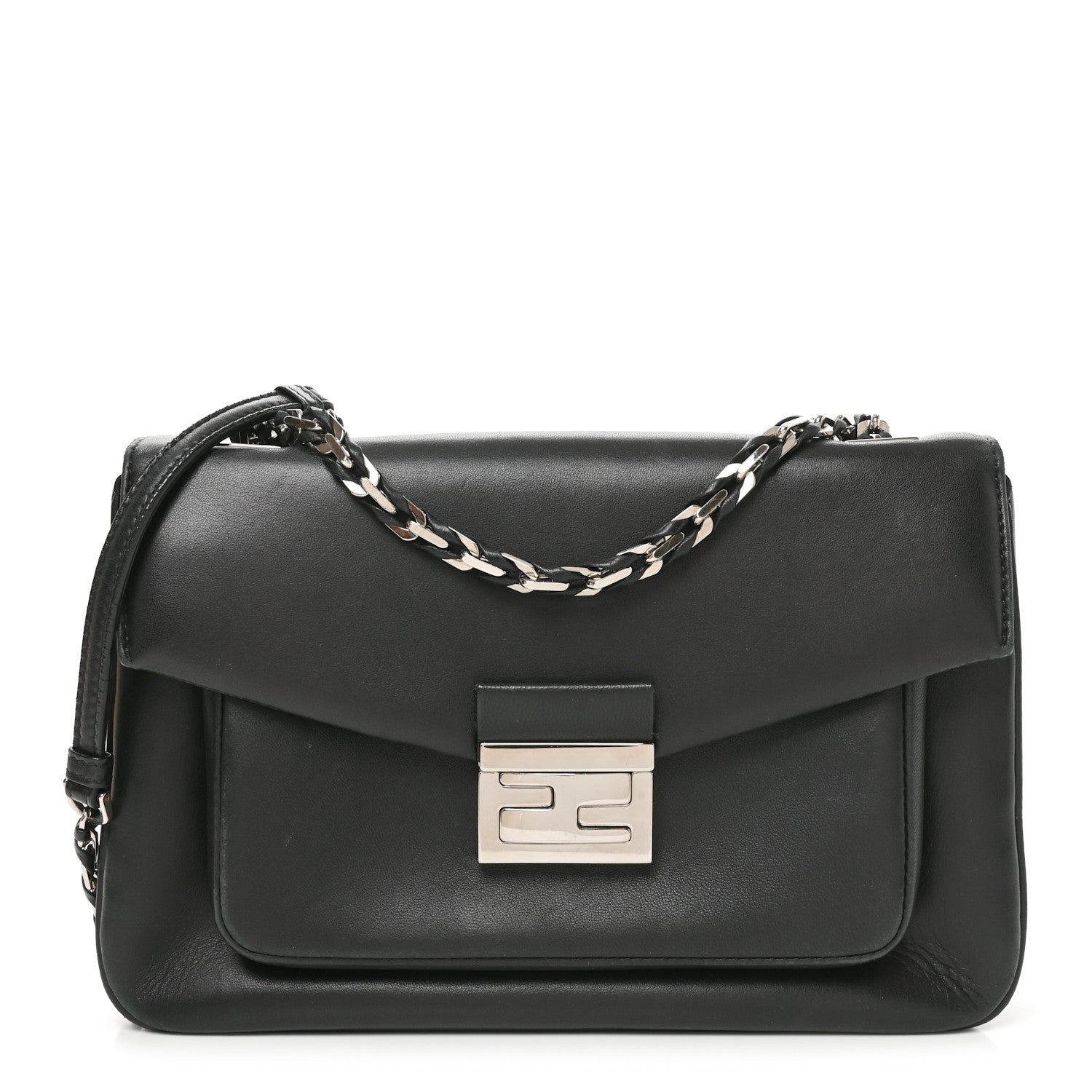 Fendi Nappa Be Baguette Crossbody Bag Black 1 of 10