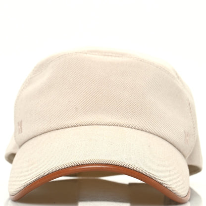 Hermes Toile Lambskin Cap 58 Natural 2 of 8
