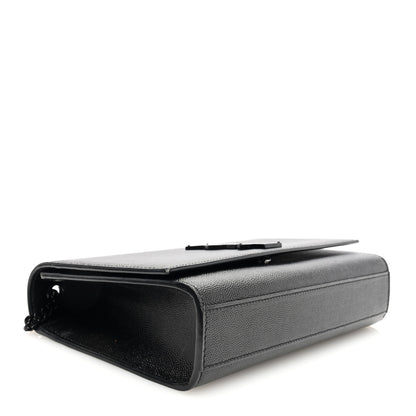 Saint Laurent Grain De Poudre Medium Classic Monogram Monochrome Kate Satchel Black 4 of 10