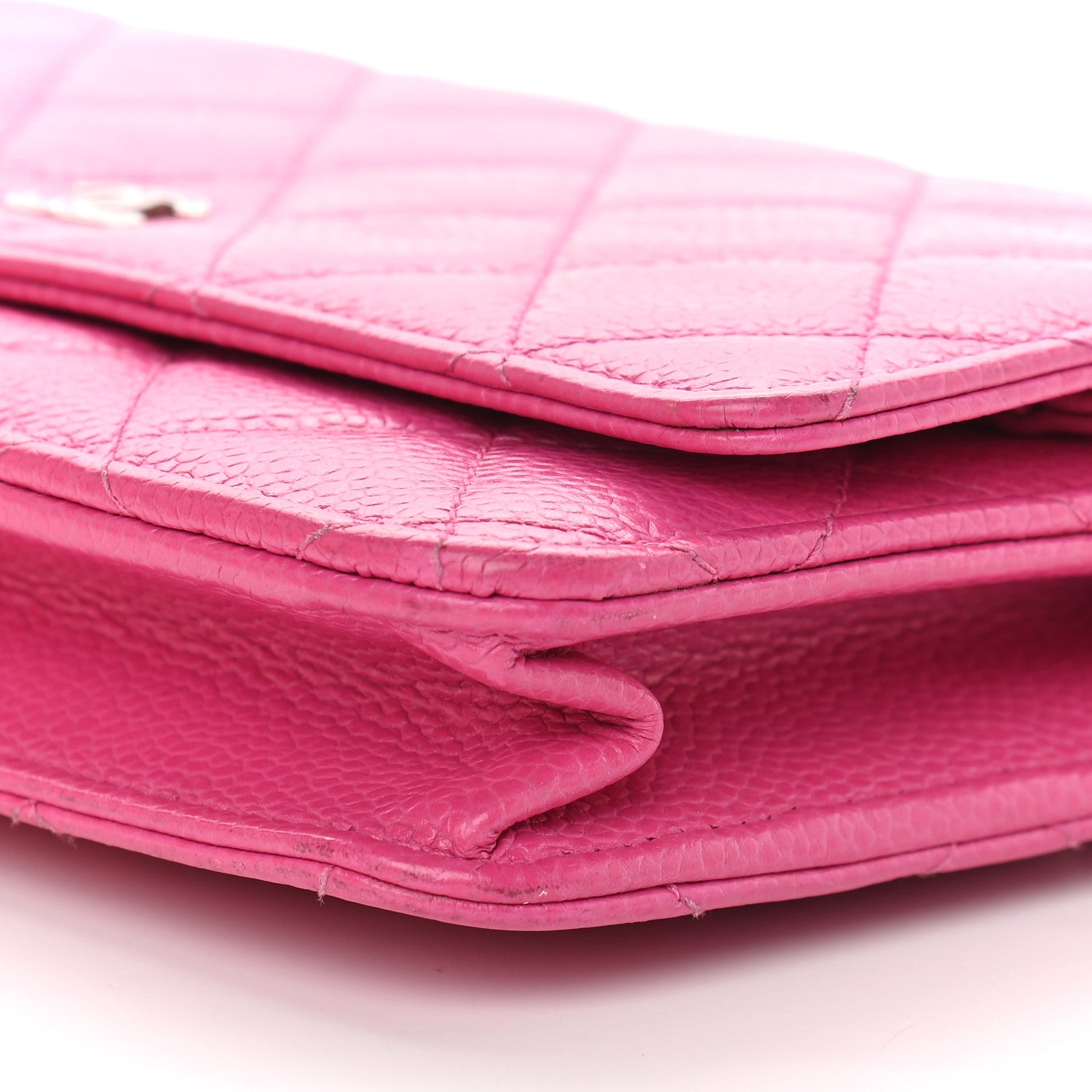 Chanel Caviar Quilted Wallet on Chain WOC Pink 10 of 10