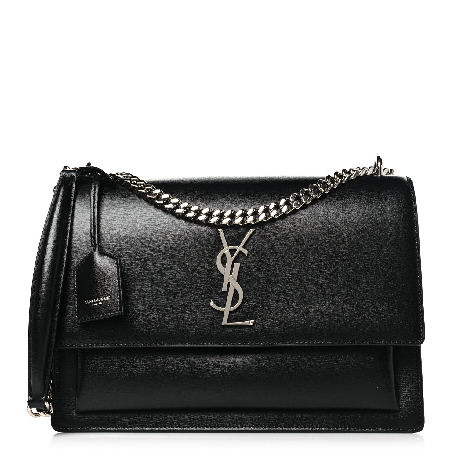 Saint Laurent Calfskin Large Monogram Sunset Black 1 of 10