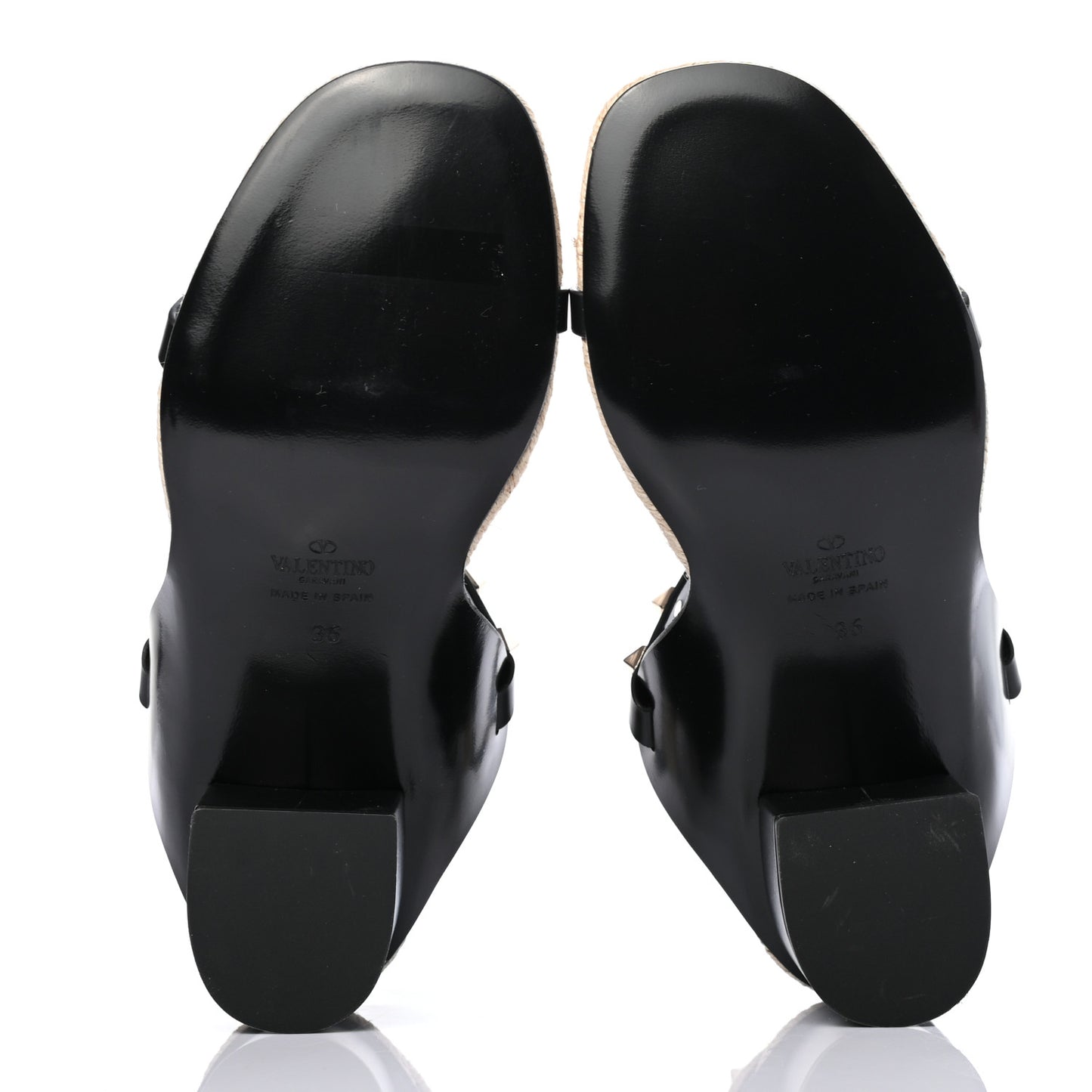 Calfskin Rockstud 60mm Sandals 36 Black