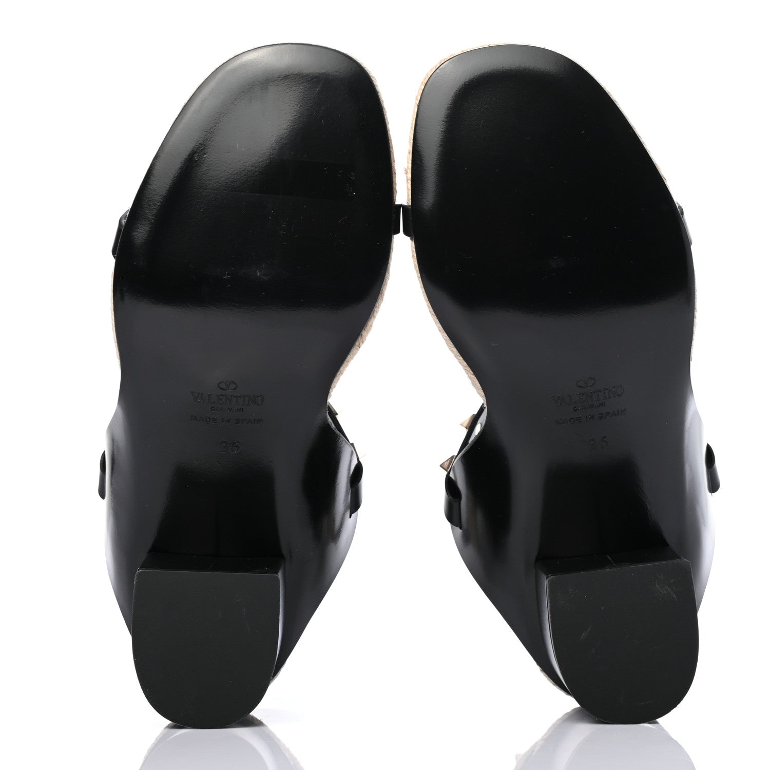Valentino Garavani Calfskin Rockstud 60mm Sandals 36 Black 5 of 8