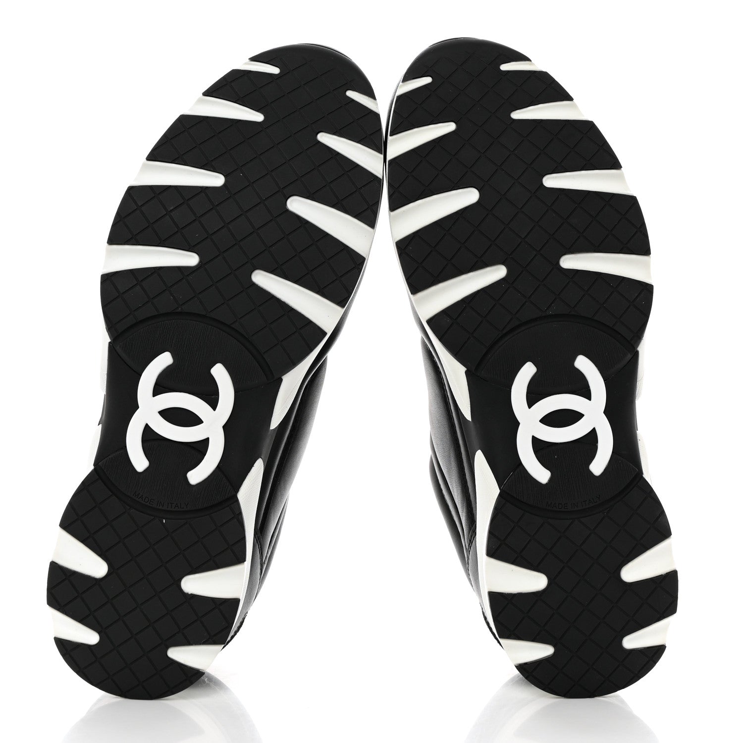 Chanel Calfskin CC Sneakers 40.5 Dark Grey 5 of 8
