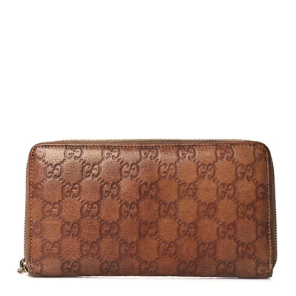 Gucci Guccissima Bamboo Tassel Zip Around Wallet Light Brown 1 of 13