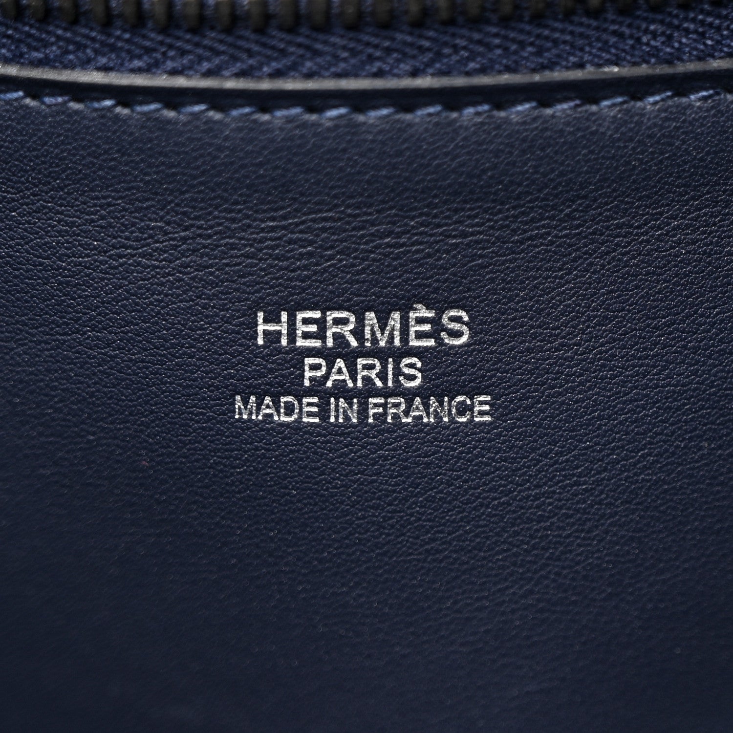 Hermes Togo Swift Endless Road Cityslide Belt Bag GM Gris Perle Bleu Electrique 6 of 12