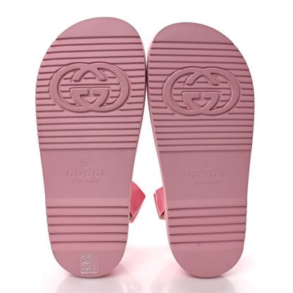 Gucci Rubber Mini Double G Womens Isla Dad Sandals 38 Wild Rose 6 of 8