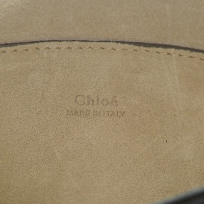 Chloe Calfskin Suede Floral Patchwork Studded Small Faye Shoulder Bag Full Blue 6 of 7