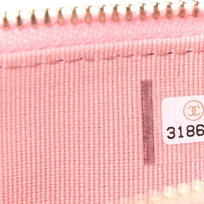Chanel Caviar Quilted Flap Zip Card Holder Pink 7 of 7