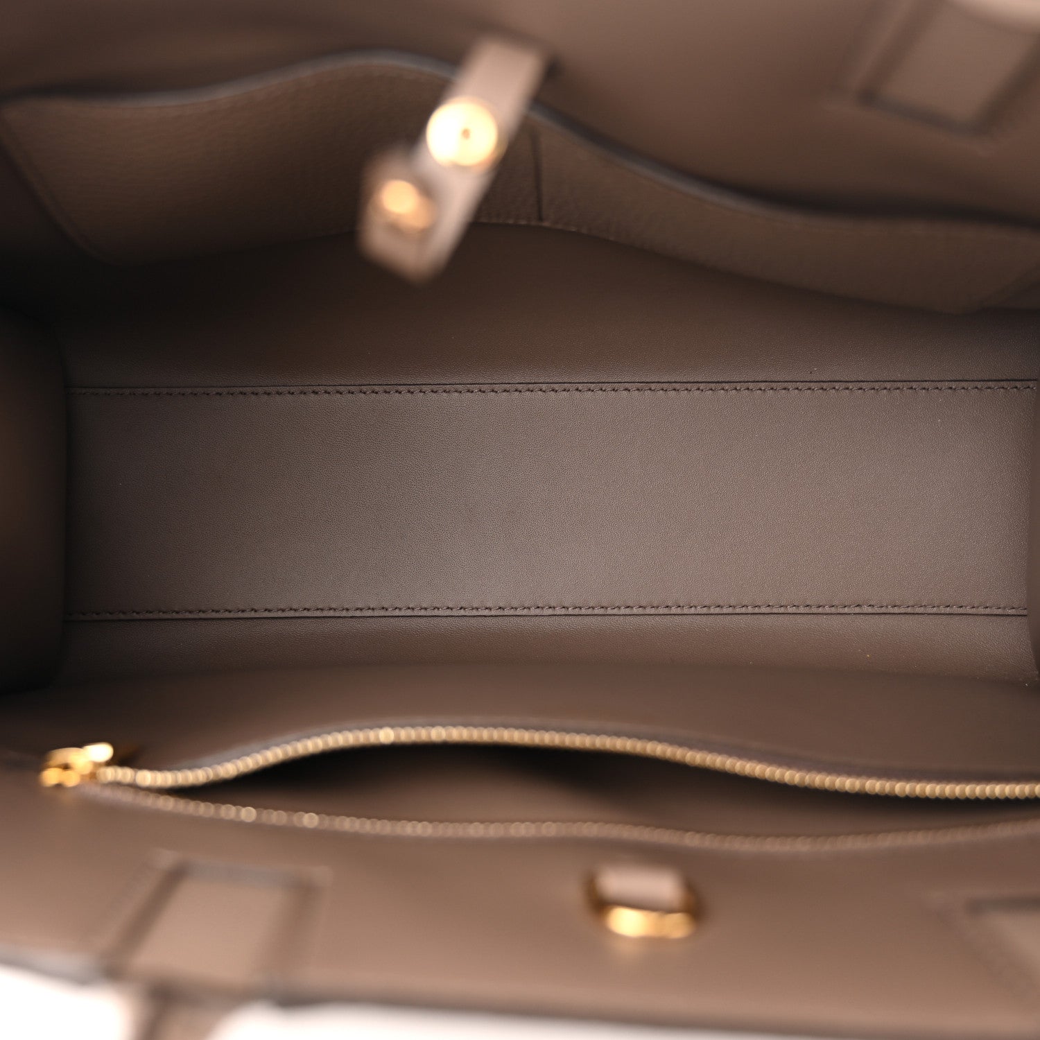 Burberry Grained Calfskin Small Frances Tote Light Saddle Brown 5 of 10