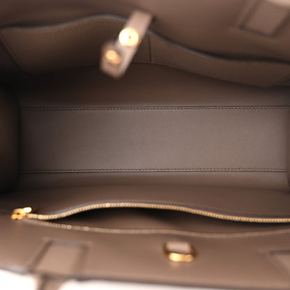 Burberry Grained Calfskin Small Frances Tote Light Saddle Brown 5 of 10