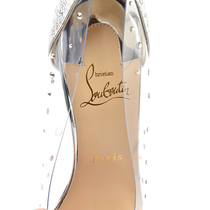 Christian Louboutin PVC Specchio Degrastrass 100 Pumps 38.5 Silver 7 of 9