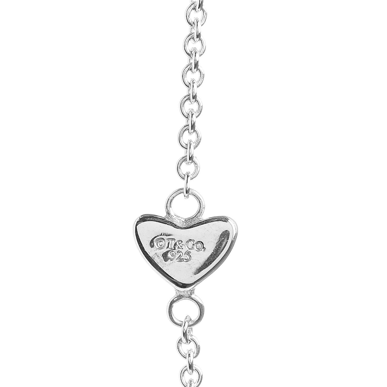 Tiffany Sterling Silver Heart Lariat Necklace 5 of 8