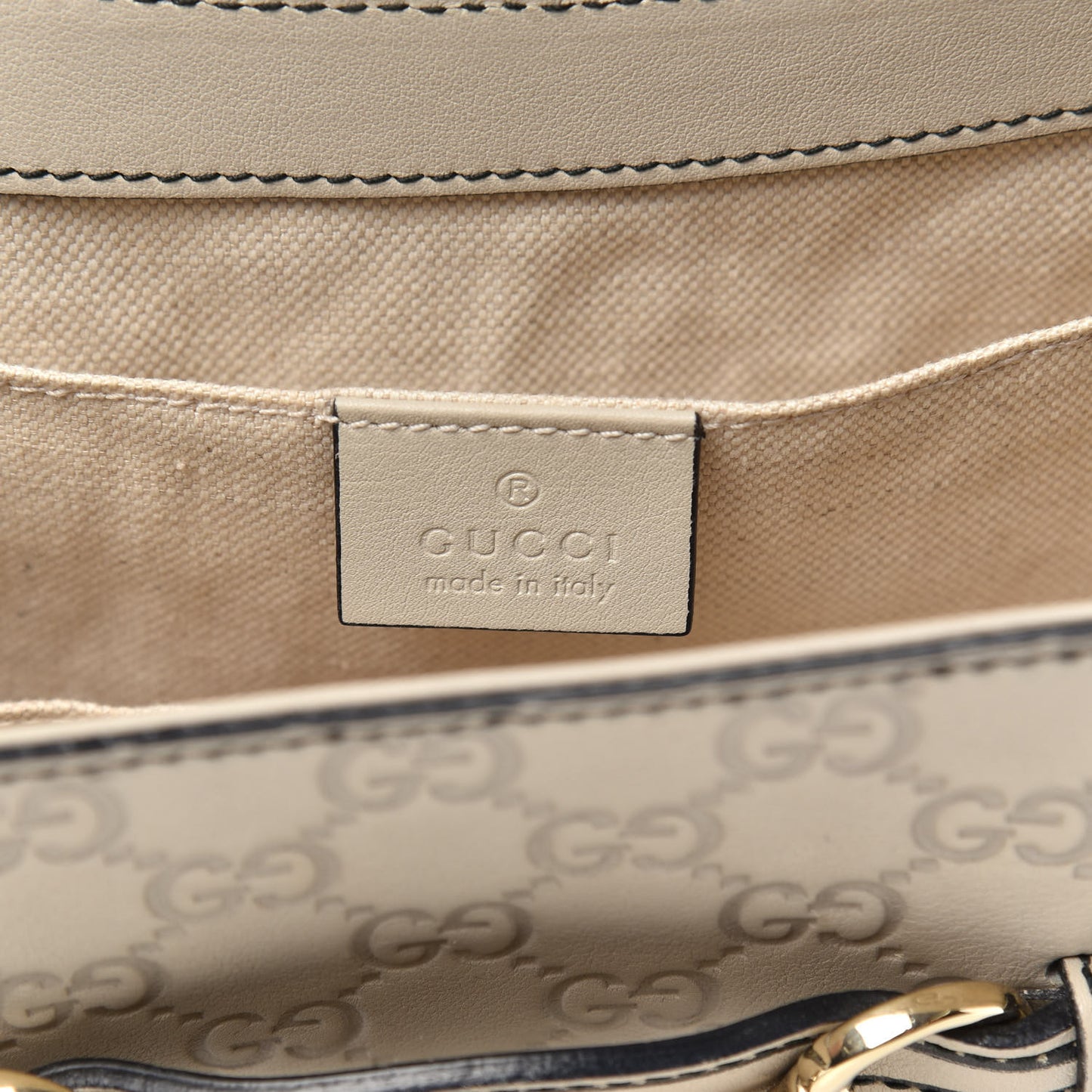 Guccissima Signature Medium Emily Chain Shoulder Bag Mystic White