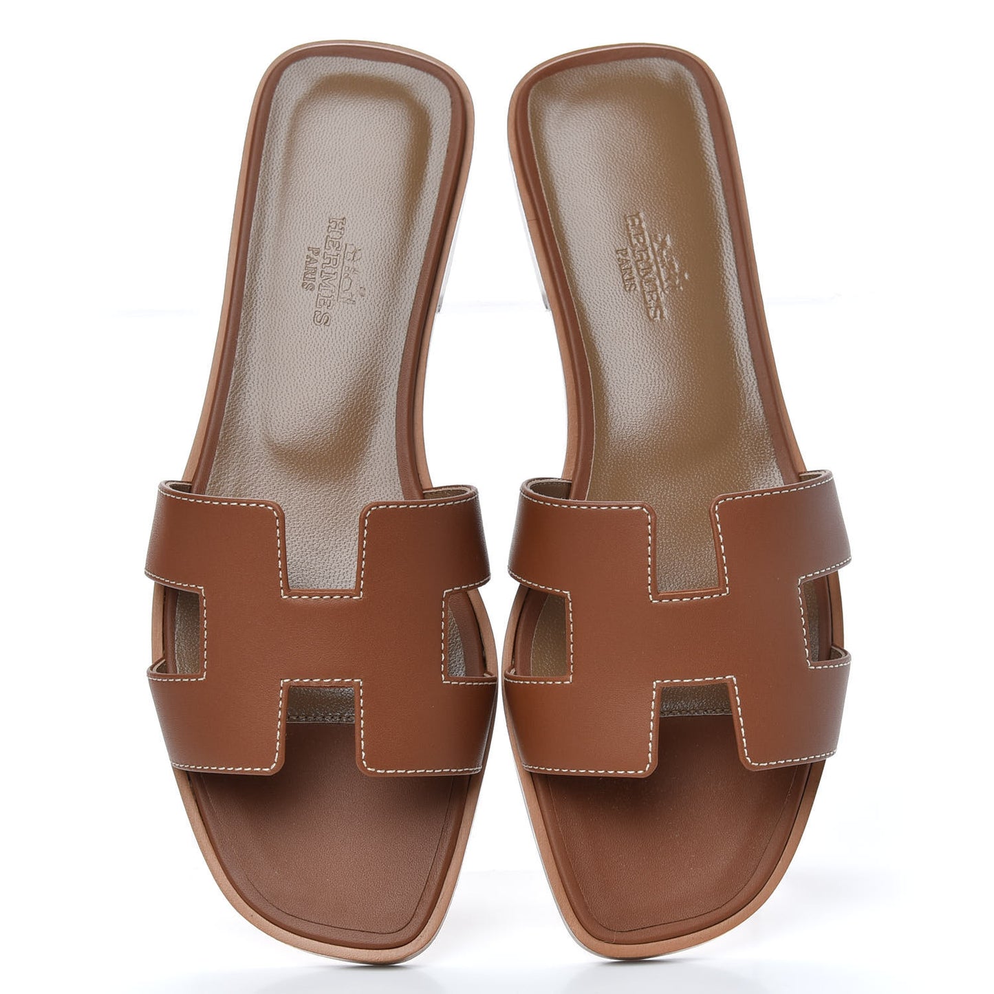 Box Calfskin Oran Sandals 37 Gold