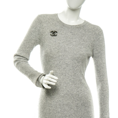 Chanel Ruthenium Crystal CC Brooch 2 of 4