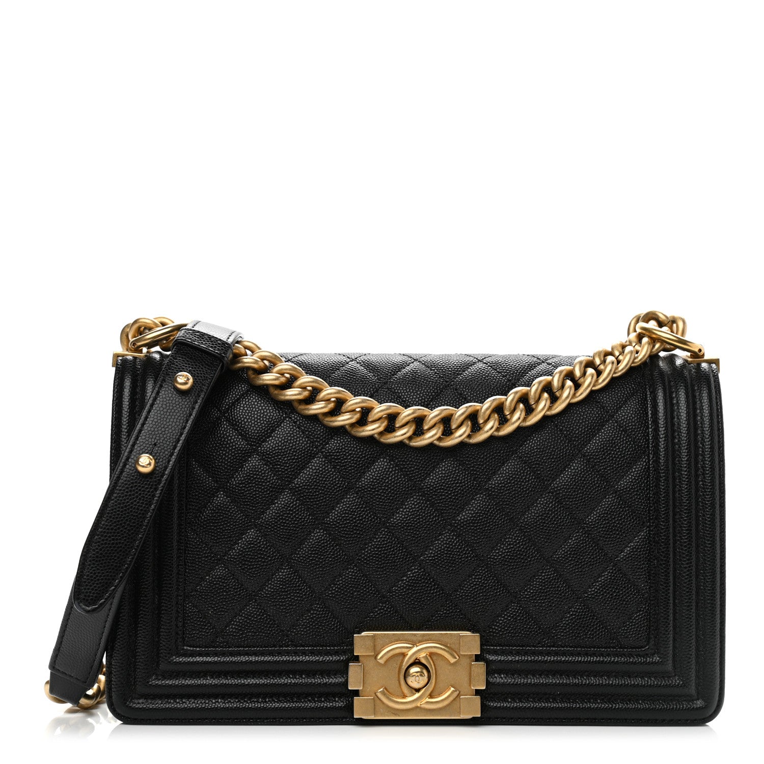 Chanel Caviar Quilted Medium Boy Flap Black 1 of 10