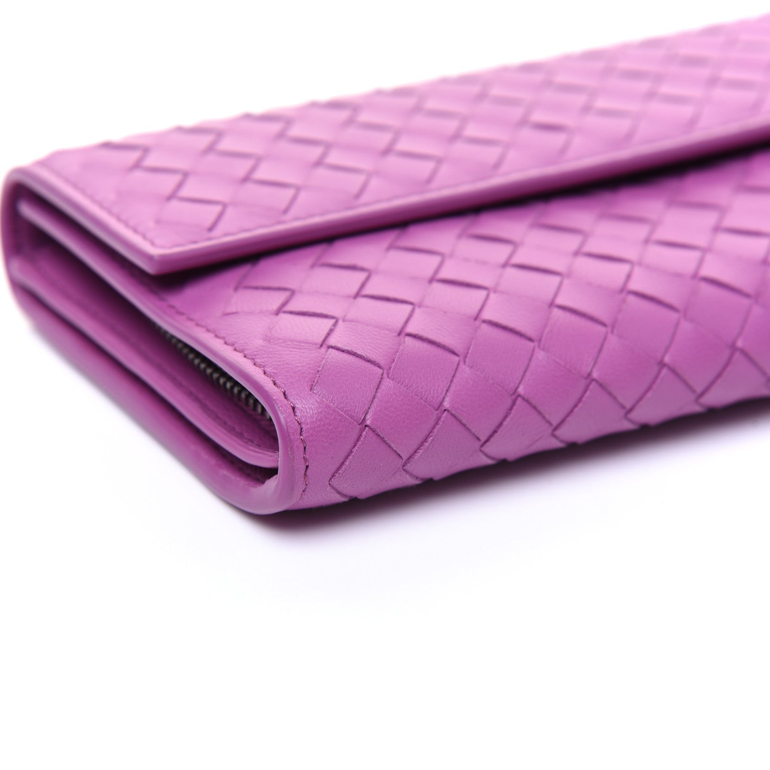 Bottega Veneta Nappa Intrecciato Continental Flap Wallet Peony 6 of 12