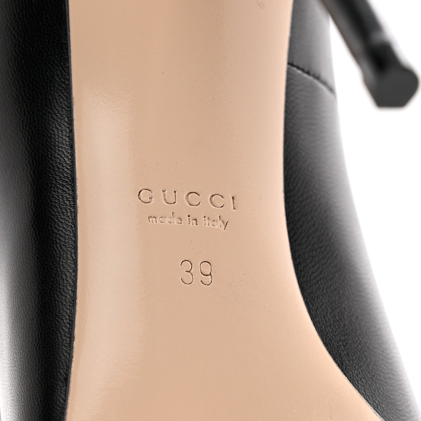 Calfskin Pearl Embellished Pumps 39 Black