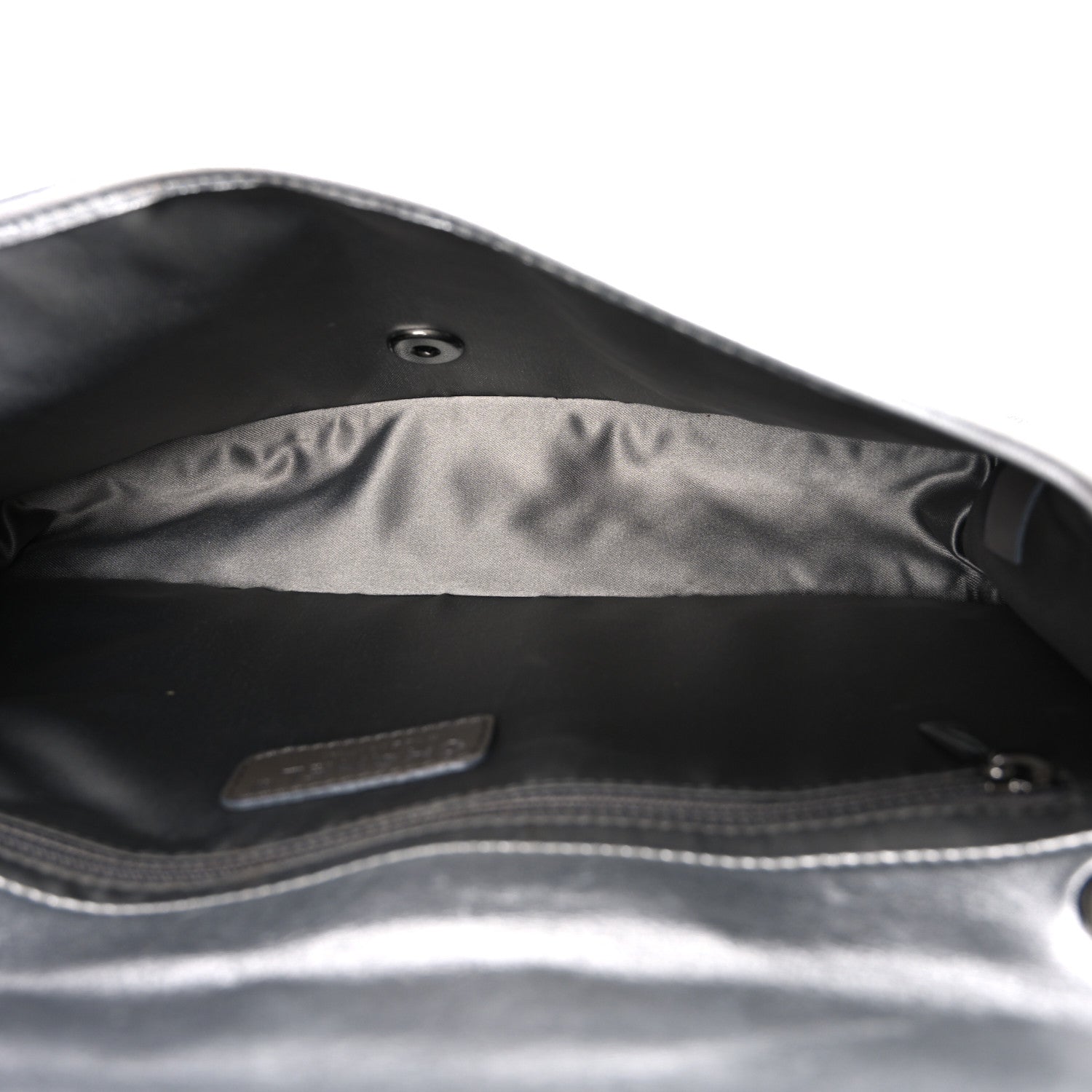 Chanel Vinyl Large Ice Cube Flap Silver 5 of 12