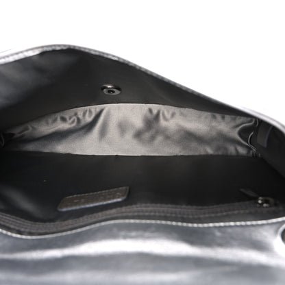 Chanel Vinyl Large Ice Cube Flap Silver 5 of 12