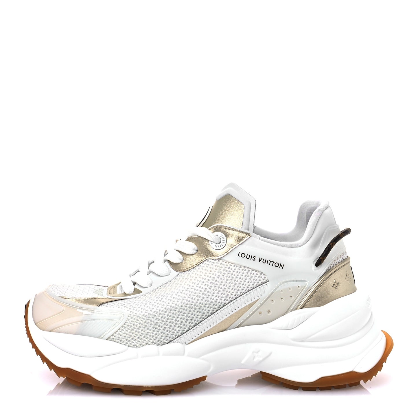 Monogram Calfskin Run 55 Sneakers 37.5 White