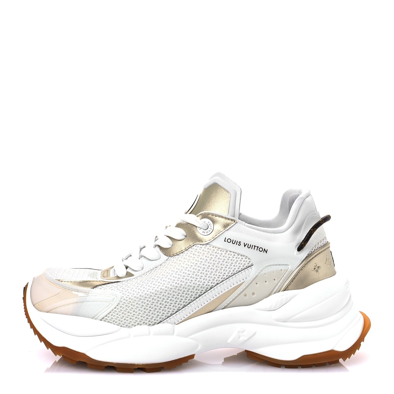 Louis Vuitton Monogram Calfskin Run 55 Sneakers 37.5 White 1 of 9