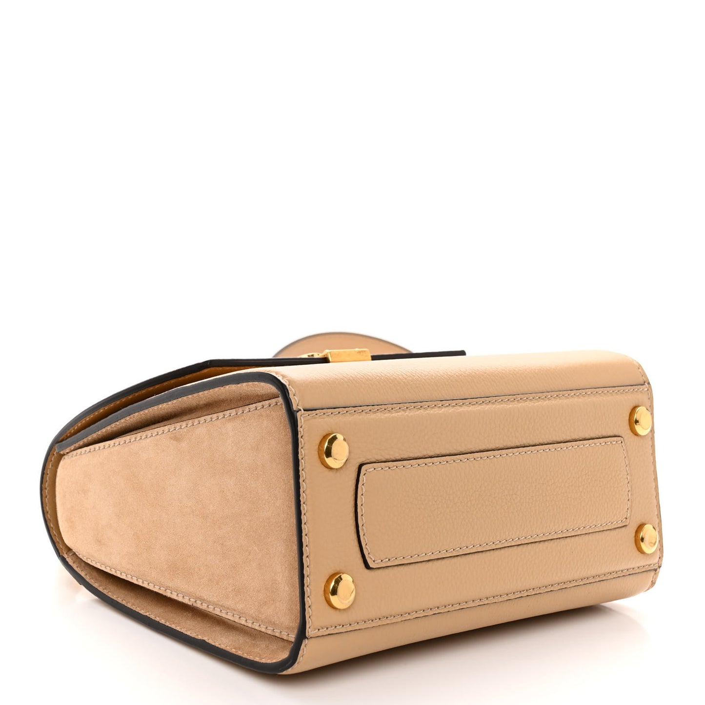 Calfskin Suede Small Boxyz Beige