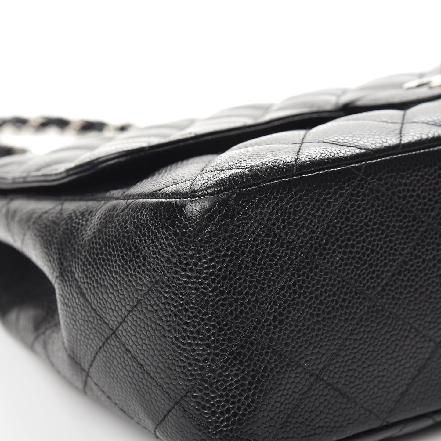 Caviar Quilted Jumbo Single Flap Black
