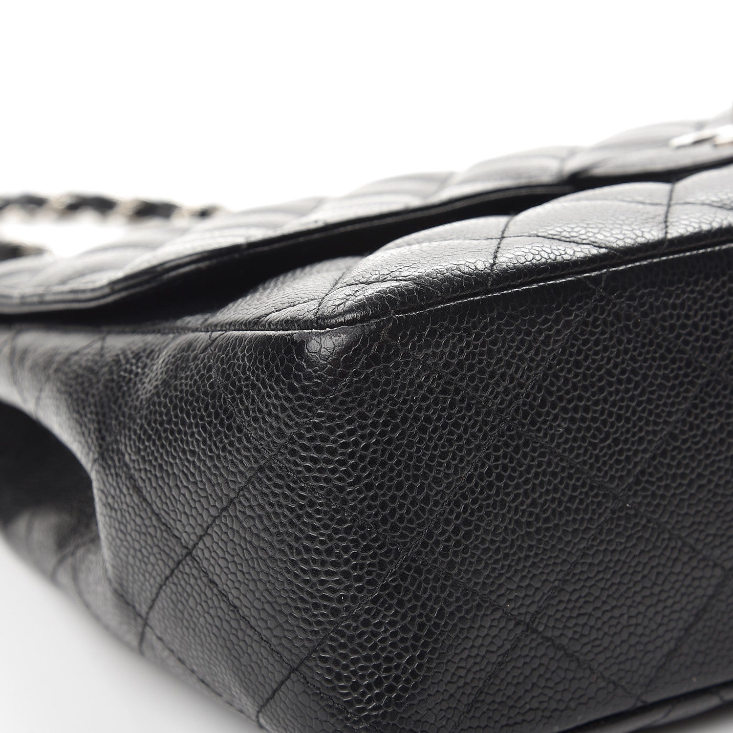 Chanel Caviar Quilted Jumbo Single Flap Black 12 of 13