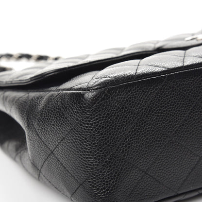 Chanel Caviar Quilted Jumbo Single Flap Black 12 of 13