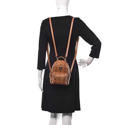 MCM Visetos Side Stud X-Mini Stark Backpack Cognac 2 of 11