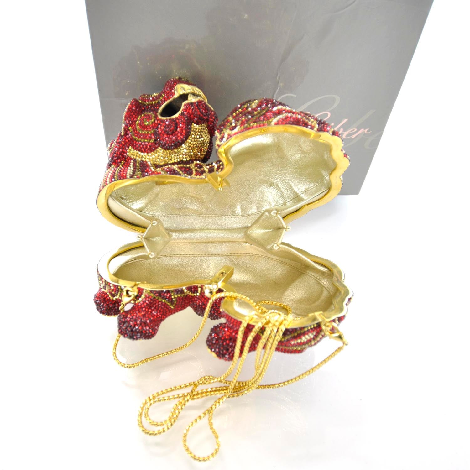 Judith Leiber Swarovski Crystal Ming Dragon Minaudiere Clutch 17 of 22