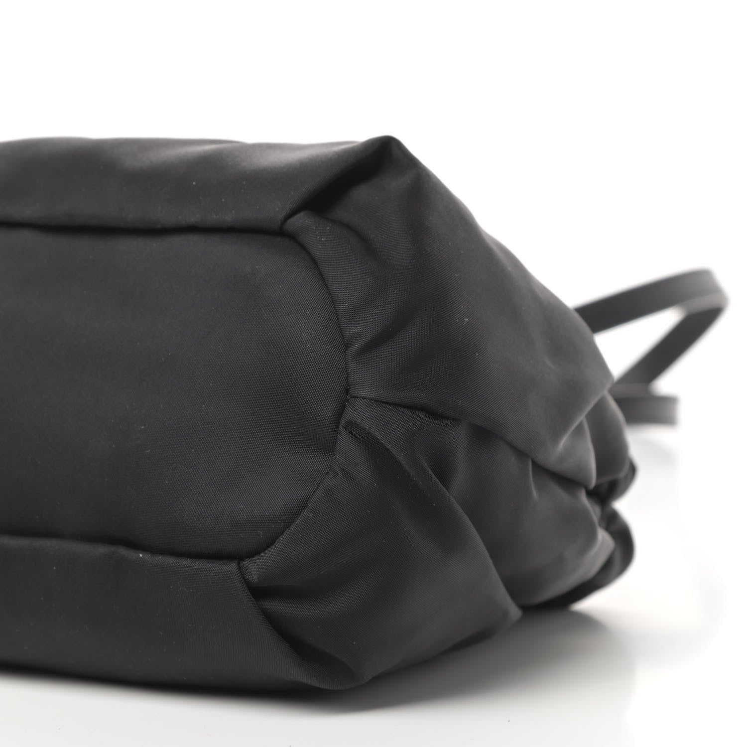 Prada Tessuto Nylon Logo Mini Drawstring Bucket Bag Black 11 of 12
