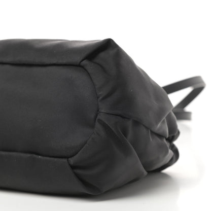 Prada Tessuto Nylon Logo Mini Drawstring Bucket Bag Black 11 of 12
