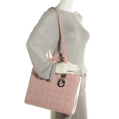 Christian Dior Patent Cannage Large Lady Dior Light Pink 2 of 9