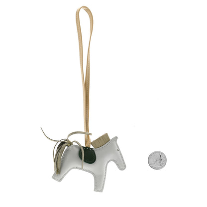 Hermes Milo Lambskin Grigri Rodeo Horse Bag Charm PM Bleu Glacier Sauge Vert Anglais Trench 2 of 5