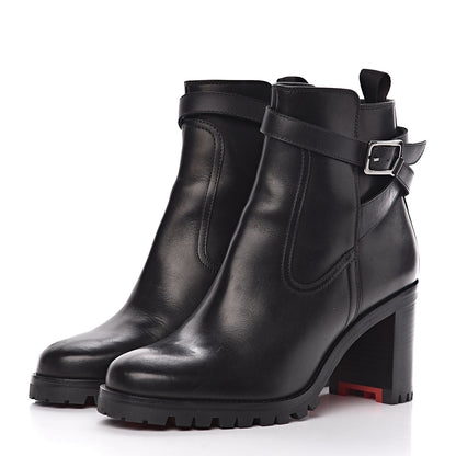 Christian Louboutin Calfskin Trapeurdekoi 70 Ankle Boots 38 Black 3 of 8