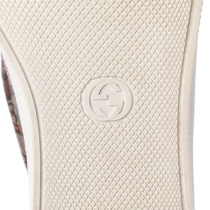 Gucci GG Supreme Monogram Tian Mens Dublin Slip On Sneakers 13 Beige Multicolor Red 10 of 14