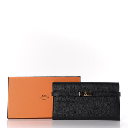 Hermes Epsom Kelly Longue Wallet Black 7 of 7