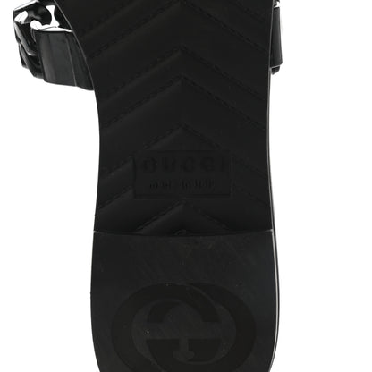 Gucci Rubber Womens Slide Sandals 37 Black 6 of 9
