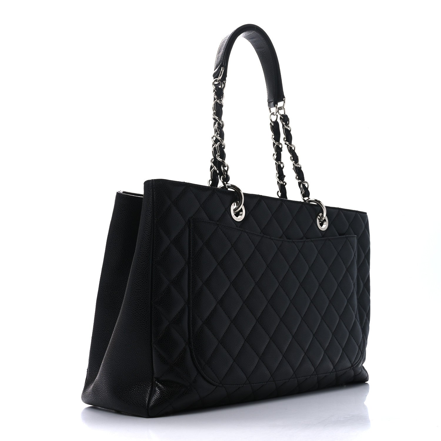 Chanel Caviar Quilted XL Grand Shopping Tote GST Black 3 of 10