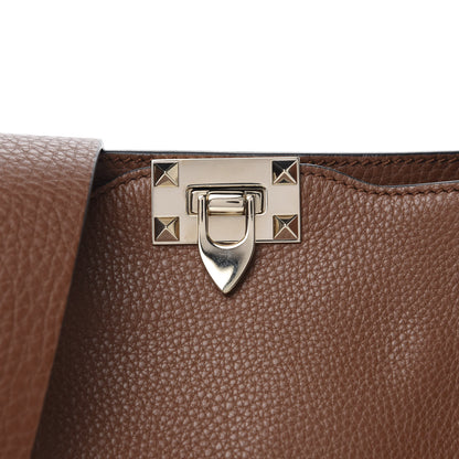Valentino Garavani Pebbled Calfskin Mini Rockstud Flip-Lock Messenger Bag Light Cuir 9 of 9