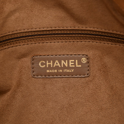 Chanel Calfskin Stitched Medium Drawstring CC Bag Beige 7 of 9