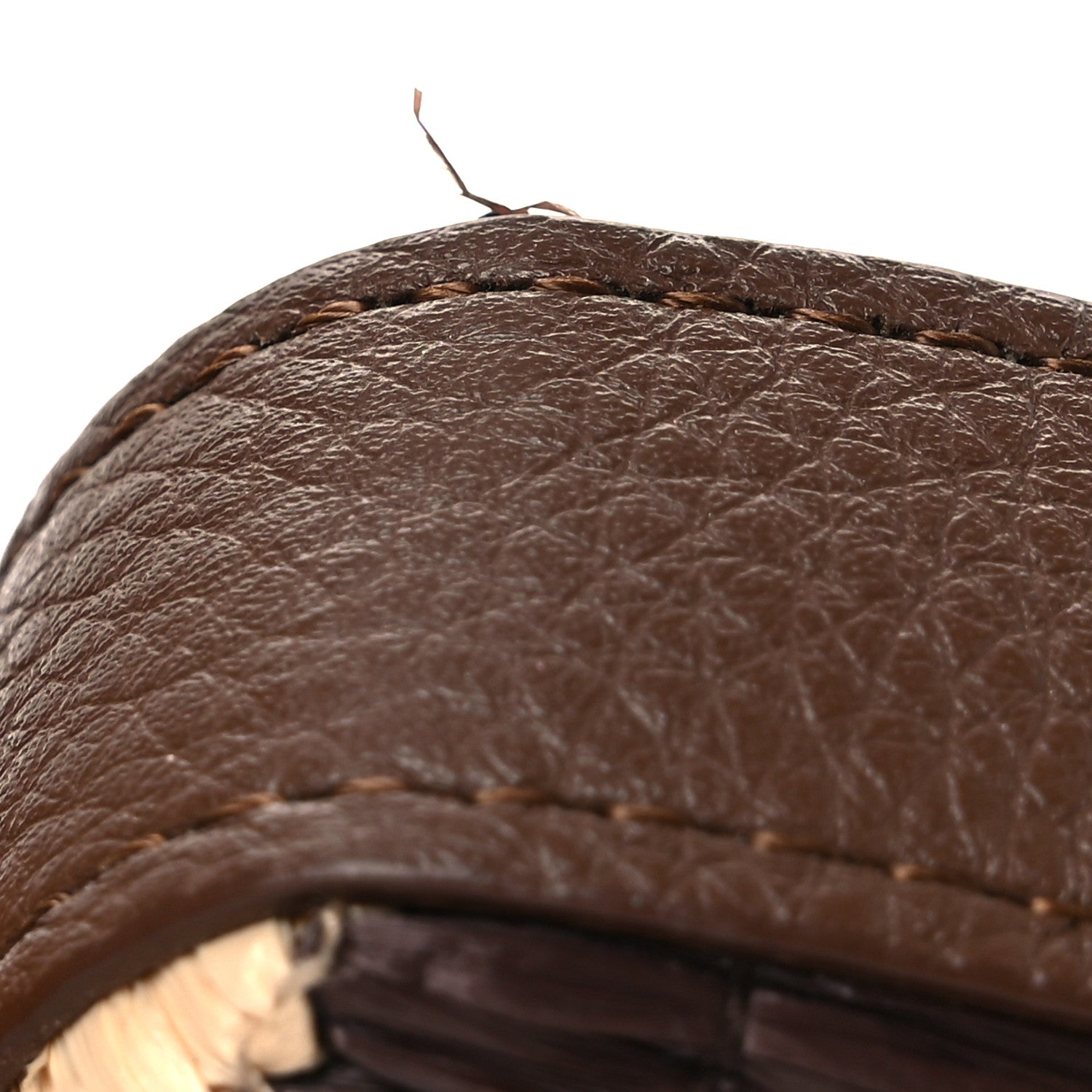 Fendi Woven Fabric Calfskin Embroidered Nano Maxi Buckle Baguette Charm Natural Gianduia 12 of 12